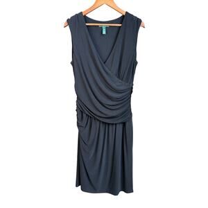 NWT Ralph Lauren Size 14 ruched boy-con black dress $130 retail